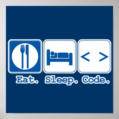 eat sleep code (html) poster by geekme