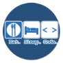 eat sleep code (html) round sticker