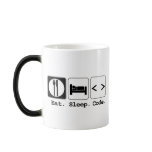 eat sleep code mug