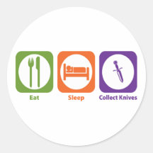 Eat Sleep Collect Knives Sticker