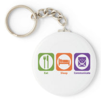 Eat Sleep Communicate Keychain