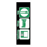 eat sleep computer (green) bookmark business cards
