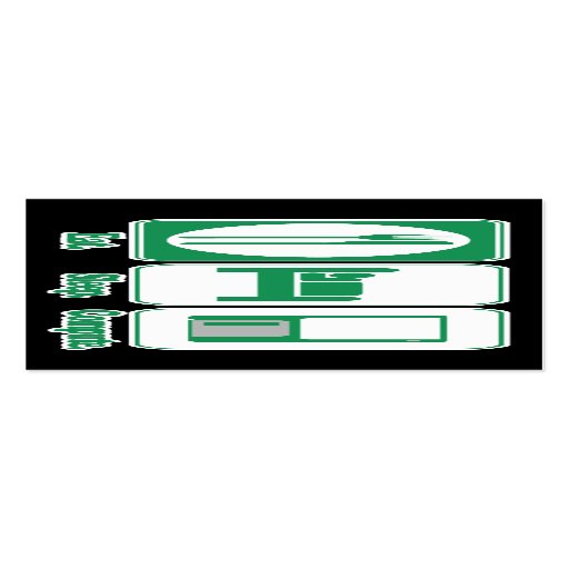 eat sleep computer (green) bookmark business card