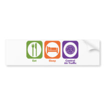 Eat Sleep Control Air Traffic Bumper Sticker