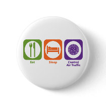 Eat Sleep Control Air Traffic Pin