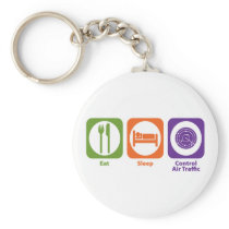 Eat Sleep Control Air Traffic Key Chain