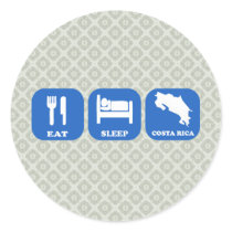 Eat Sleep Costa Rica Stickers