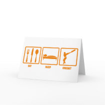 Eat Sleep Cricket Greeting Cards