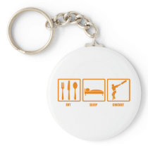 Eat Sleep Cricket Keychains
