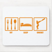 Eat Sleep Cricket Mouse Pads
