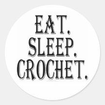 Eat. Sleep. Crochet. (large sticker)