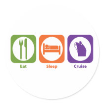 Eat Sleep Cruise Sticker