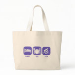 Eat Sleep Curl Canvas Bags