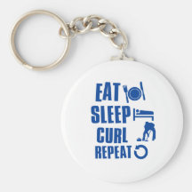 Eat sleep Curl Keychains