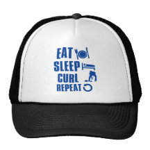 Eat sleep Curl Trucker Hats