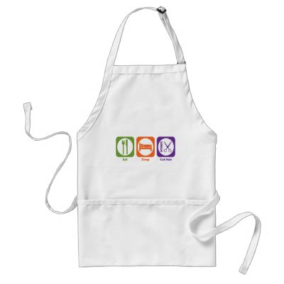 Eat Sleep Cut Hair Apron by 1000suns