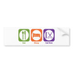 Eat Sleep Cut Hair Bumper Sticker