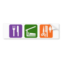Eat Sleep Cut Hair!! Bumper Sticker
