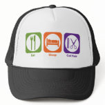 Eat Sleep Cut Hair hats