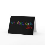 eat sleep cycle Bicycle Rider Gifts Greeting Card