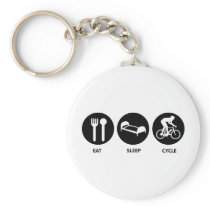 Eat Sleep Cycle Key Chain