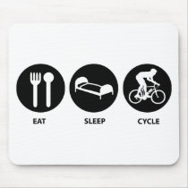 Eat Sleep Cycle Mouse Pads