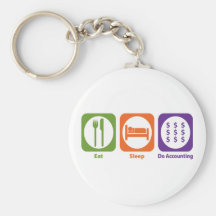 Eat Sleep Do Accounting Key Chains