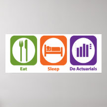 Eat Sleep Do Actuarials Poster