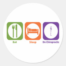 Eat Sleep Do Chiropractic Round Stickers