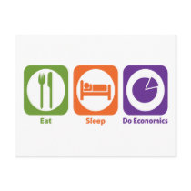 Eat Sleep Do Economics Postcards
