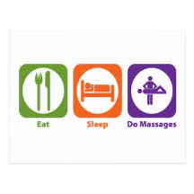 Eat Sleep Do Massages Post Cards