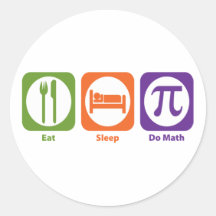 Eat Sleep Do Math Stickers