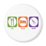 Eat Sleep Draft Refrigerator Magnet