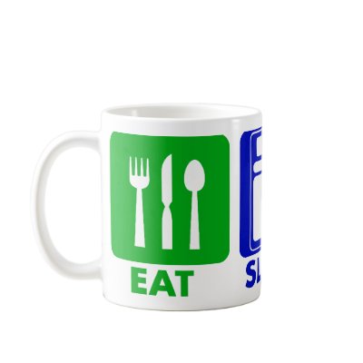 EAT SLEEP DRIVE CAR HOTEL COFFEE MUG by Sofia_Youshi