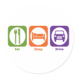 Eat Sleep Drive Stickers