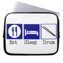 Eat, Sleep, Drum Laptop Computer Sleeves