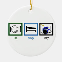Eat Sleep Drums Christmas Ornament