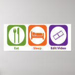 Eat Sleep Edit Video Posters