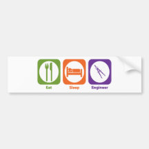 Eat Sleep Engineer Bumper Sticker