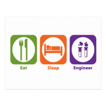 Eat Sleep Engineer Postcards