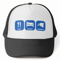 Eat Sleep Estonia Trucker Hats