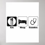 eat sleep examine doctor print