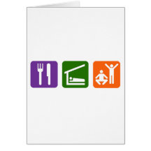 Eat Sleep Exercise Greeting Card