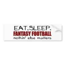 Eat Sleep Fantasy Football Bumper Stickers