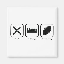 Eat Sleep Fantasy Football Fridge Magnets
