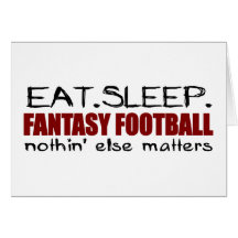 Eat Sleep Fantasy Football Greeting Cards