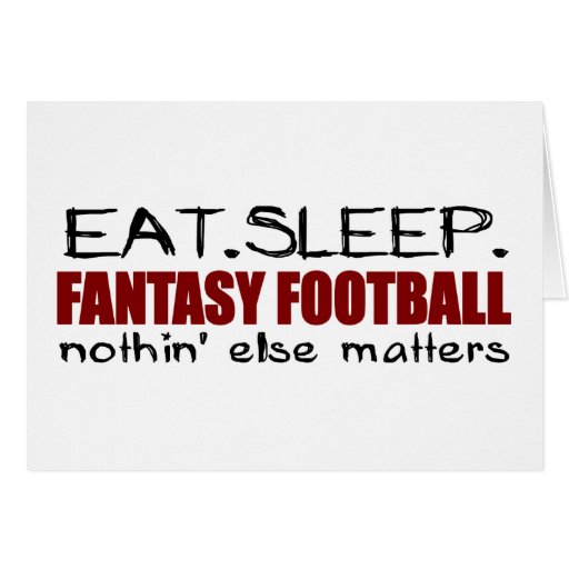 Eat Sleep Fantasy Football Greeting Cards