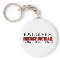 Eat Sleep Fantasy Football Keychains