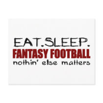 Eat Sleep Fantasy Football Post Card