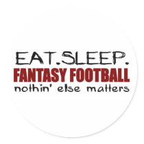 Eat Sleep Fantasy Football Stickers